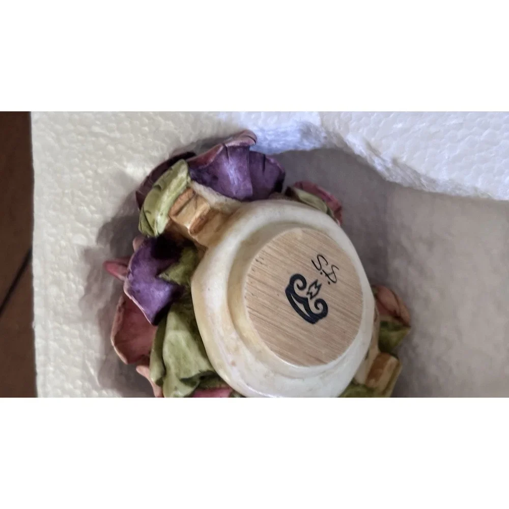 Harmony Kingdom Longaberger Morning Glory Basket Trinket Box 2000 Limited Ed